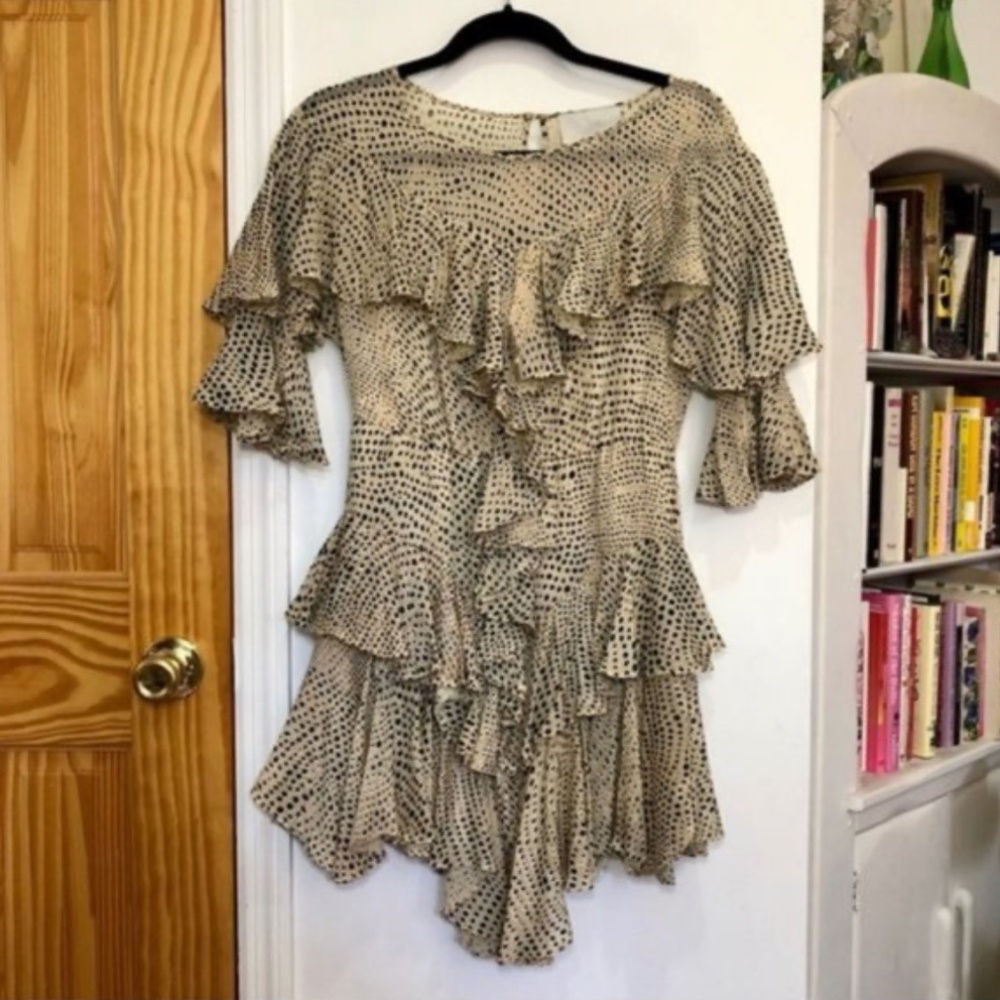 3.1 Phillip Lim Silk Ruffle Dot Mini Dress